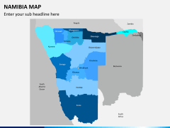 Namibia map PPT slide 1
