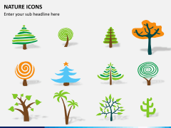 Nature icons PPT slide 1