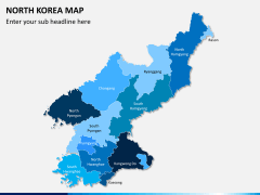 North korea map PPT slide 1