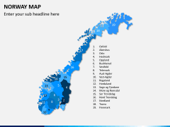 Norway map PPT slide 1
