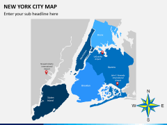 New York City map PPT slide 1