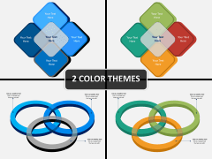 Overlapping 3d shapes PPT cover slide