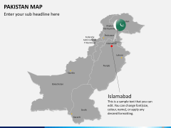 Pakistan map PPT slide 17