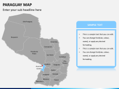 Paraguay map PPT slide 9