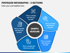 Pentagon Infographic - 5 Sections PPT Slide 2