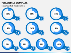 Percentage complete PPT slide 1