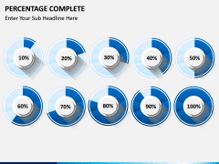 Percentage complete PPT slide 10