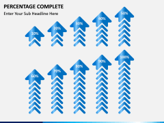 Percentage complete PPT slide 11