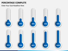 Percentage complete PPT slide 2