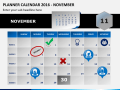 Planner calendar 2016 PPT slide 11