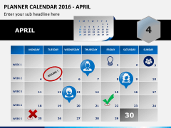 Planner calendar 2016 PPT slide 4