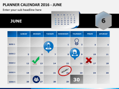 Planner calendar 2016 PPT slide 6