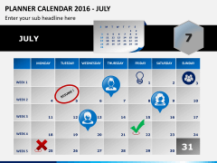 Planner calendar 2016 PPT slide 7
