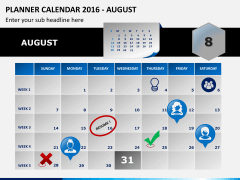 Planner calendar 2016 PPT slide 8