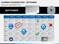 Planner calendar 2016 PPT slide 9