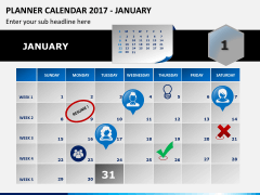 Planner calendar 2017 PPT slide 1