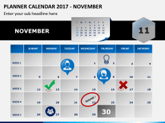 Planner calendar 2017 PPT slide 11