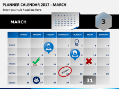 Planner calendar 2017 PPT slide 3