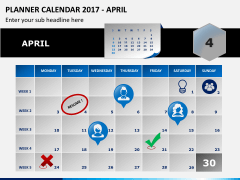 Planner calendar 2017 PPT slide 4