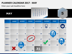 Planner calendar 2017 PPT slide 5