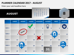 Planner calendar 2017 PPT slide 8