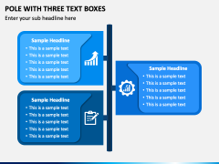 Pole with Three Text Boxes PPT Slide 2