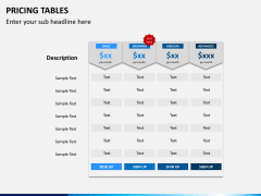 Pricing table PPT slide 10