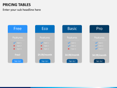 Pricing table PPT slide 12