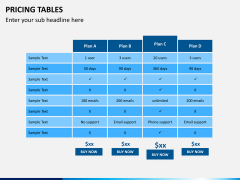 Pricing table PPT slide 9
