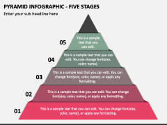 Pyramid Infographic - Five Stages PPT Slide 1