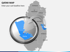 Qatar map PPT slide 14