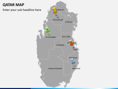 Qatar map PPT slide 4