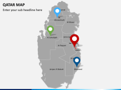 Qatar map PPT slide 5