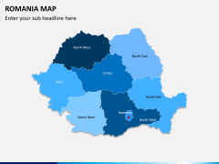 Romania map PPT slide 1