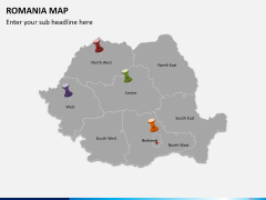 Romania map PPT slide 4