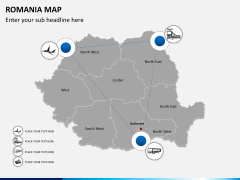 Romania map PPT slide 6