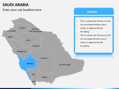 Saudi arabia map PPT slide 10