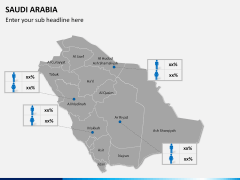 Saudi arabia map PPT slide 14