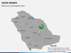 Saudi arabia map PPT slide 15