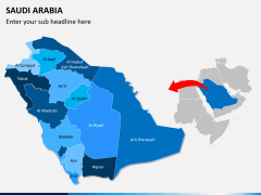 Saudi arabia map PPT slide 2