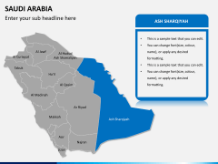 Saudi arabia map PPT slide 8