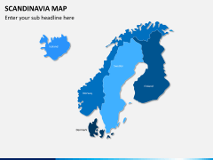 Scandinavia map PPT slide 1