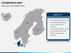 Scandinavia map PPT slide 13