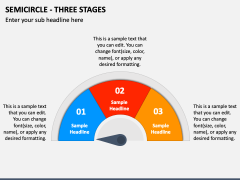 Semicircle - Three Stages PPT Slide 1