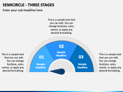 Semicircle - Three Stages PPT Slide 2