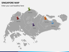 Singapore map PPT slide 3