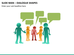 Slide man dialogue shapes PPT slide 6
