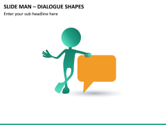 Slide man dialogue shapes PPT slide 10