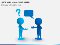 Slide man dialogue shapes PPT slide 2