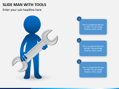 Slide man with tools PPT slide 3